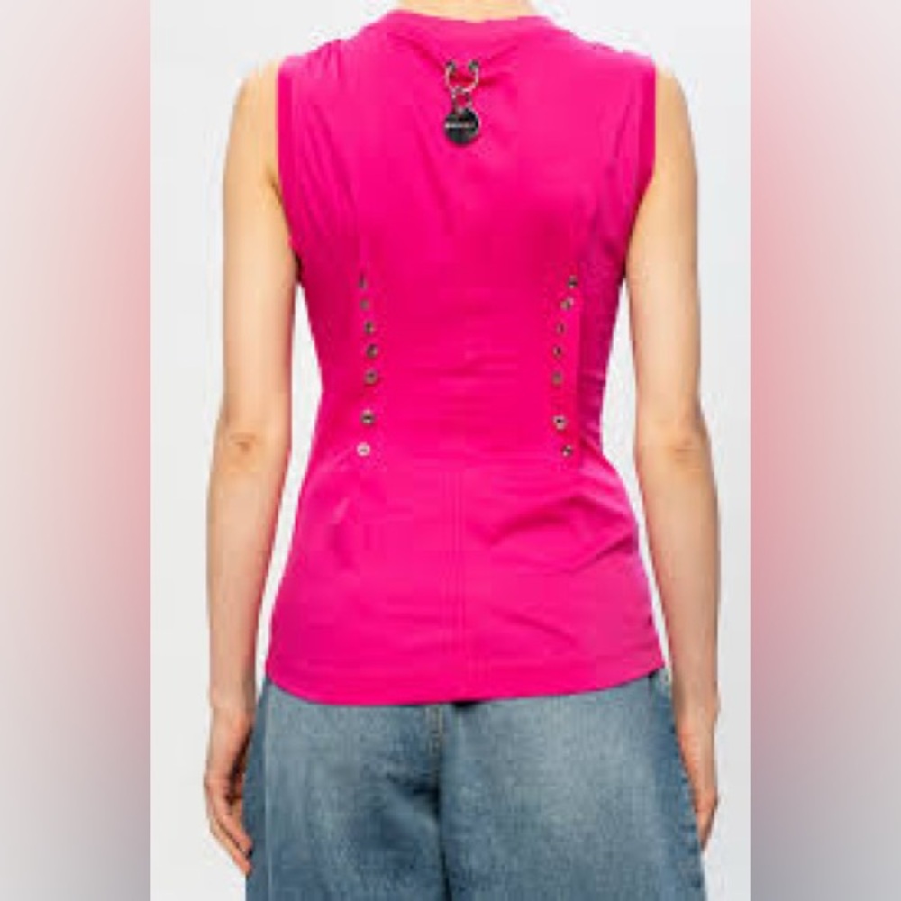 Diesel Pink Sleeveless Fitted Tank Top